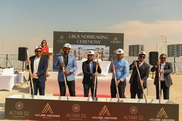 Acube Abodes Realty becomes one of the first developers to break ground in Dubai for Altair 52 project at Dubai South